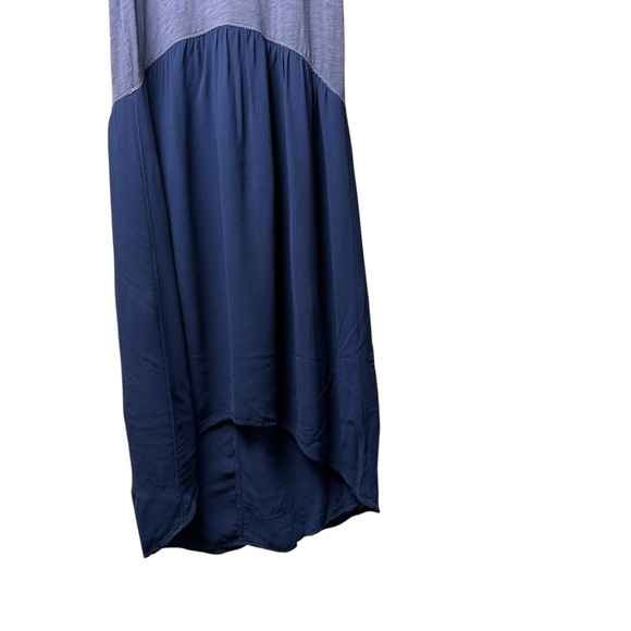 Anthropologie Tulipan Dress by Left of Center SZ S Cotton Rayon Periwinkle Hi Lo - Picture 3 of 9